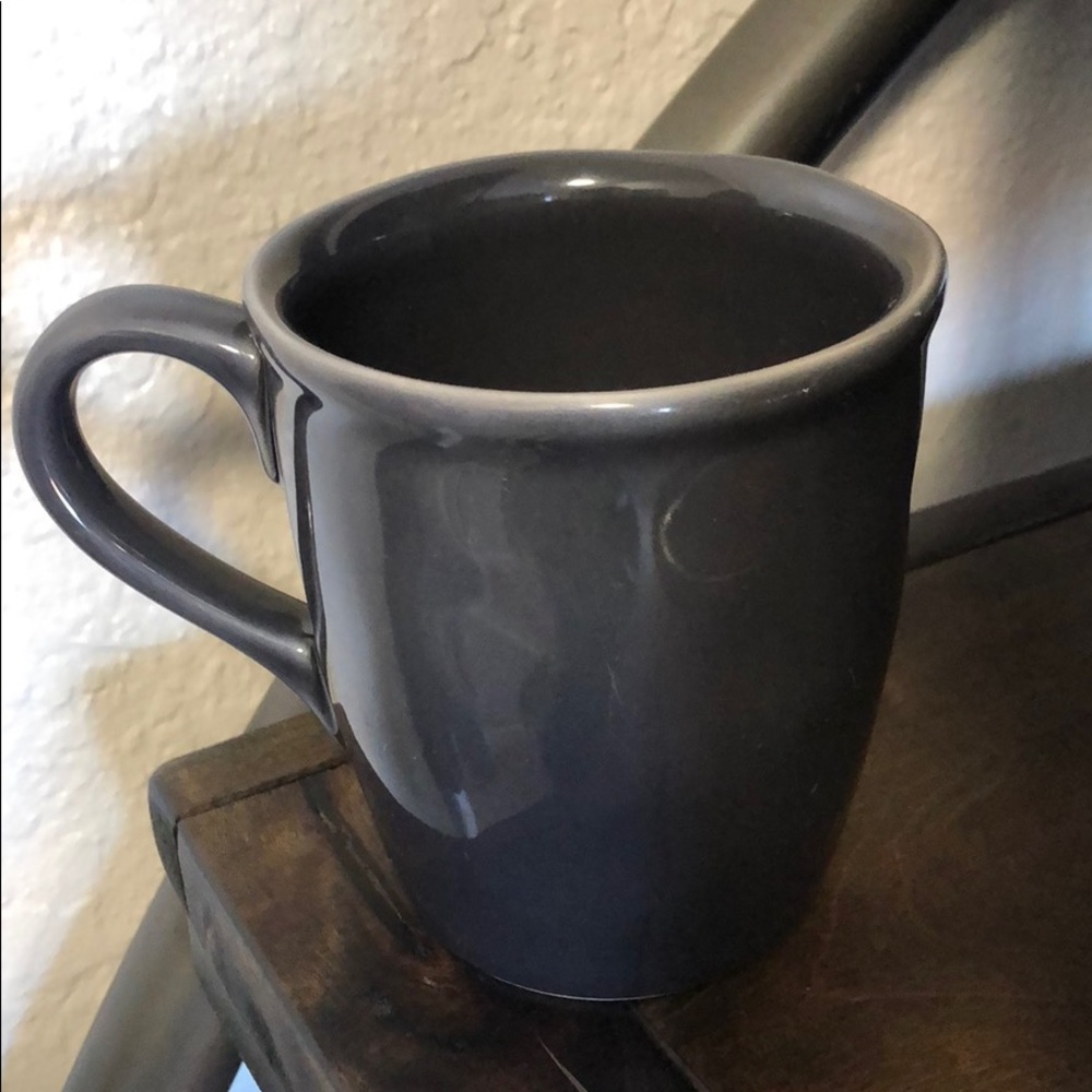 Set of two Crate&Barrel charcoal gray coffee mugs - Picture 2 of 6